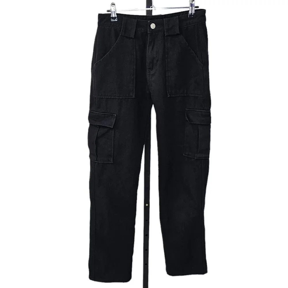 White Fox  Boutique Women's Cargo Utility Pants Black Size Small
